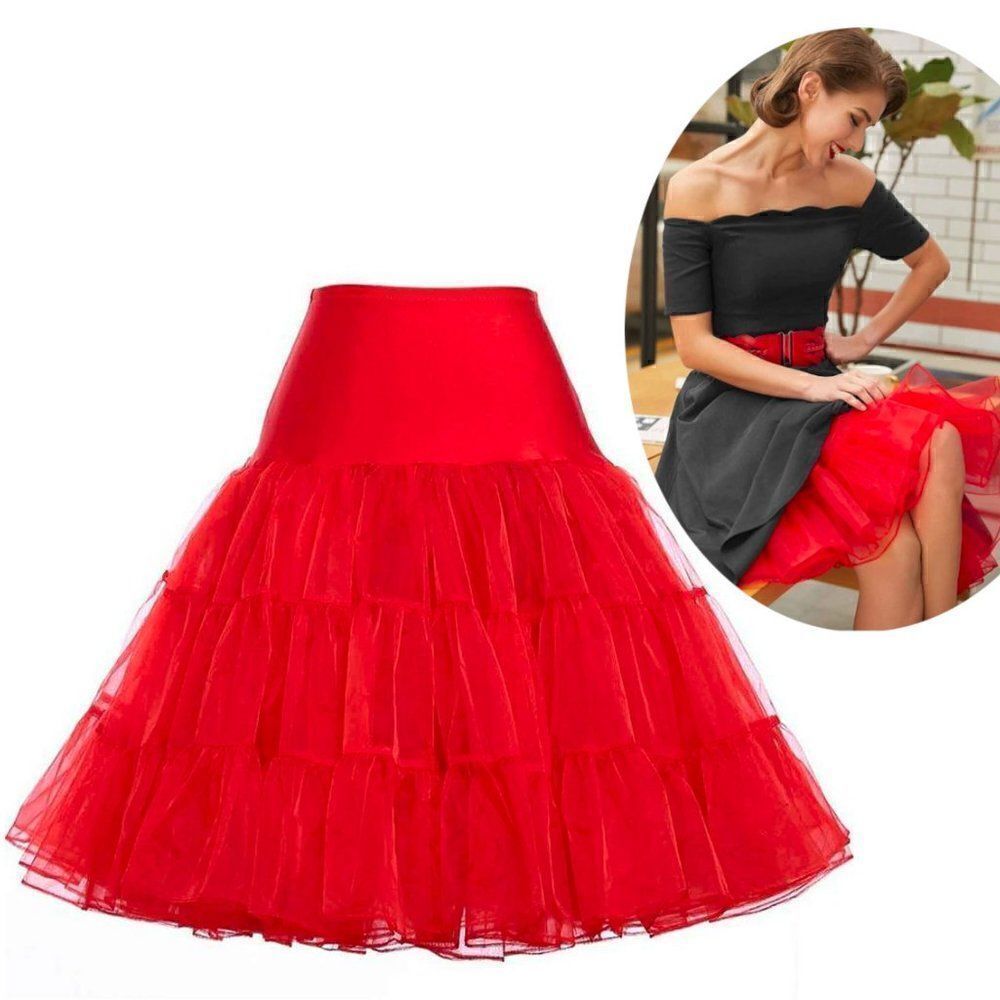 Petticoat Pinup Retro Vintage 1950s 60s Rockabilly Tutu Crinoline Underskirt NEW - Picture 8 of 15